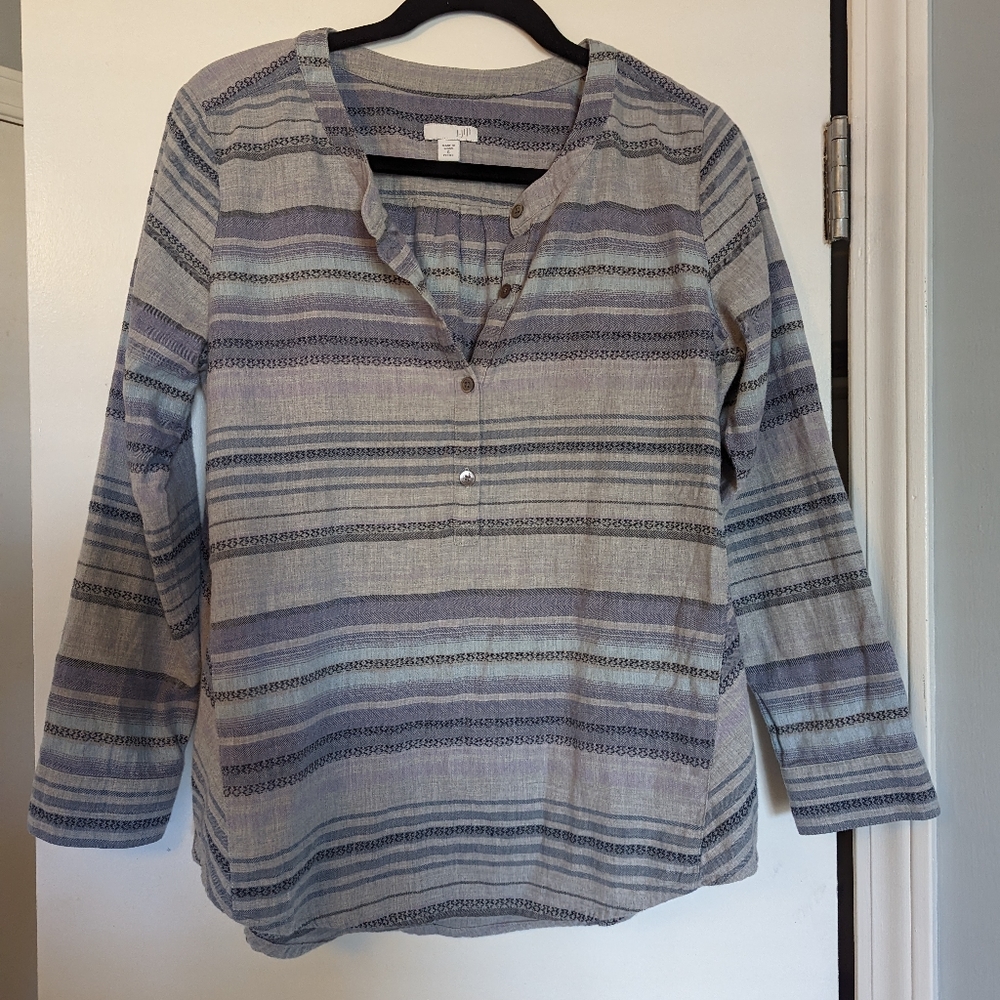 J.Jill Cotton Chambray Top, size small petite